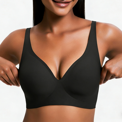 🔥 Nur für kurze Zeit! Damen Push-Up BH ohne Bügel (Deep-V) – Der unsichtbare & ultra-bequeme T-Shirt BH