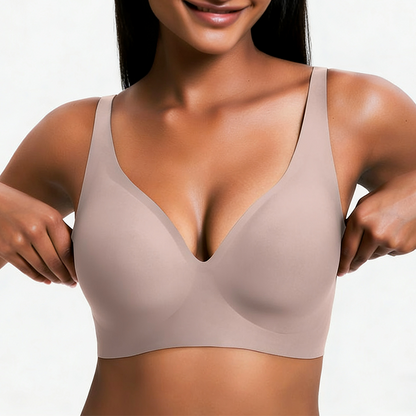 🔥 Nur für kurze Zeit! Damen Push-Up BH ohne Bügel (Deep-V) – Der unsichtbare & ultra-bequeme T-Shirt BH
