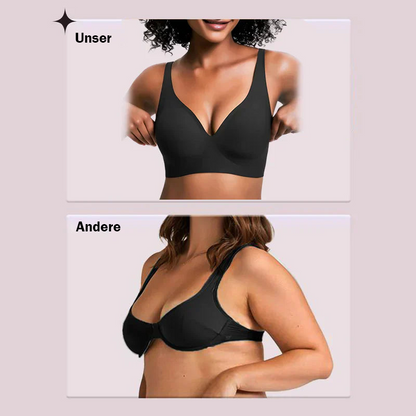 🔥 Nur für kurze Zeit! Damen Push-Up BH ohne Bügel (Deep-V) – Der unsichtbare & ultra-bequeme T-Shirt BH