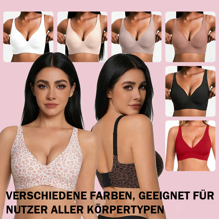 🔥 Nur für kurze Zeit! Damen Push-Up BH ohne Bügel (Deep-V) – Der unsichtbare & ultra-bequeme T-Shirt BH